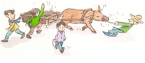 농촌풍경 일러스트