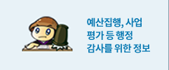 예산집행, 사업평가 등 행정감시를 위한 정보