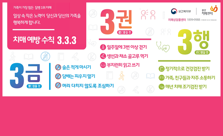 치매예방수칙 3.3.3.