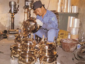 Yugi (brass ware) factory